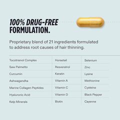 Nutrafol Men’s Hair Growth Supplement – Clinically Tested Thicker Hair Support – 1 Month Supply