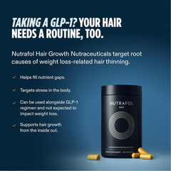 Nutrafol Men’s Hair Growth Supplement – Clinically Tested Thicker Hair Support – 1 Month Supply