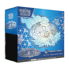 Pokémon Trading Card Game Elite Trainer Box packaging with a blue and white design.